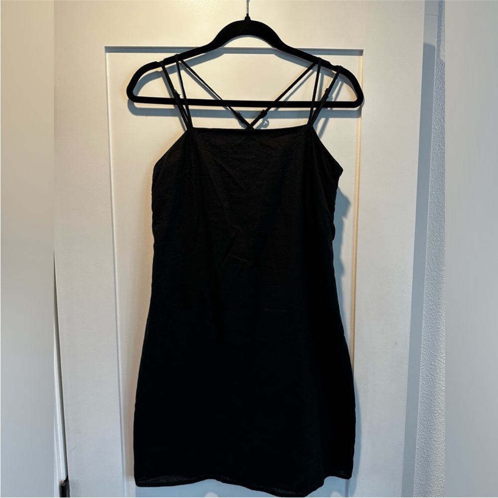 H&M Black Linen Blend Dress!